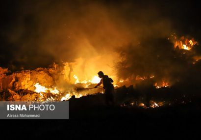 سومین آتش سوزی منطقه حفاظت شده خائیز مهار شد
