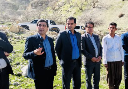 آغاز عملیات اجرایی سه دهنه پل در این منطقه پس از یک دهه در روستای سخت گذر آب بهاره لنده