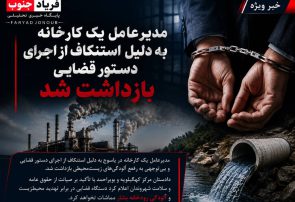 مدیرعامل یک کارخانه به دلیل استنکاف از اجرای دستور قضایی بازداشت شد