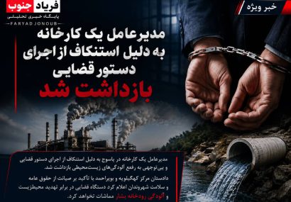 مدیرعامل یک کارخانه به دلیل استنکاف از اجرای دستور قضایی بازداشت شد مدیرعامل یک کارخانه به دلیل استنکاف از اجرای دستور قضایی بازداشت شد