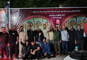 برپایی موکب شهرستان لنده در جوار بارگاه منور رضوی برای میزبانی از زائران رهبری شهید+تصاویر