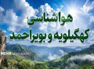 هشدار رگبار و رعدوبرق در کهگیلویه و بویراحمد تا جمعه